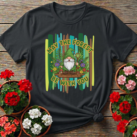 May The Forest Be With You Magical Gnome T-shirt