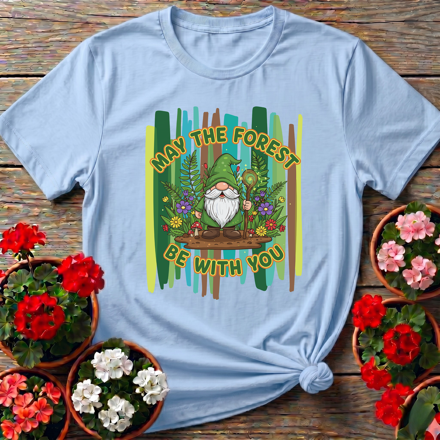 May The Forest Be With You Magical Gnome T-shirt