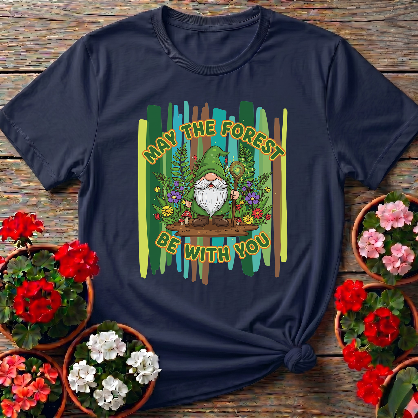 May The Forest Be With You Magical Gnome T-shirt