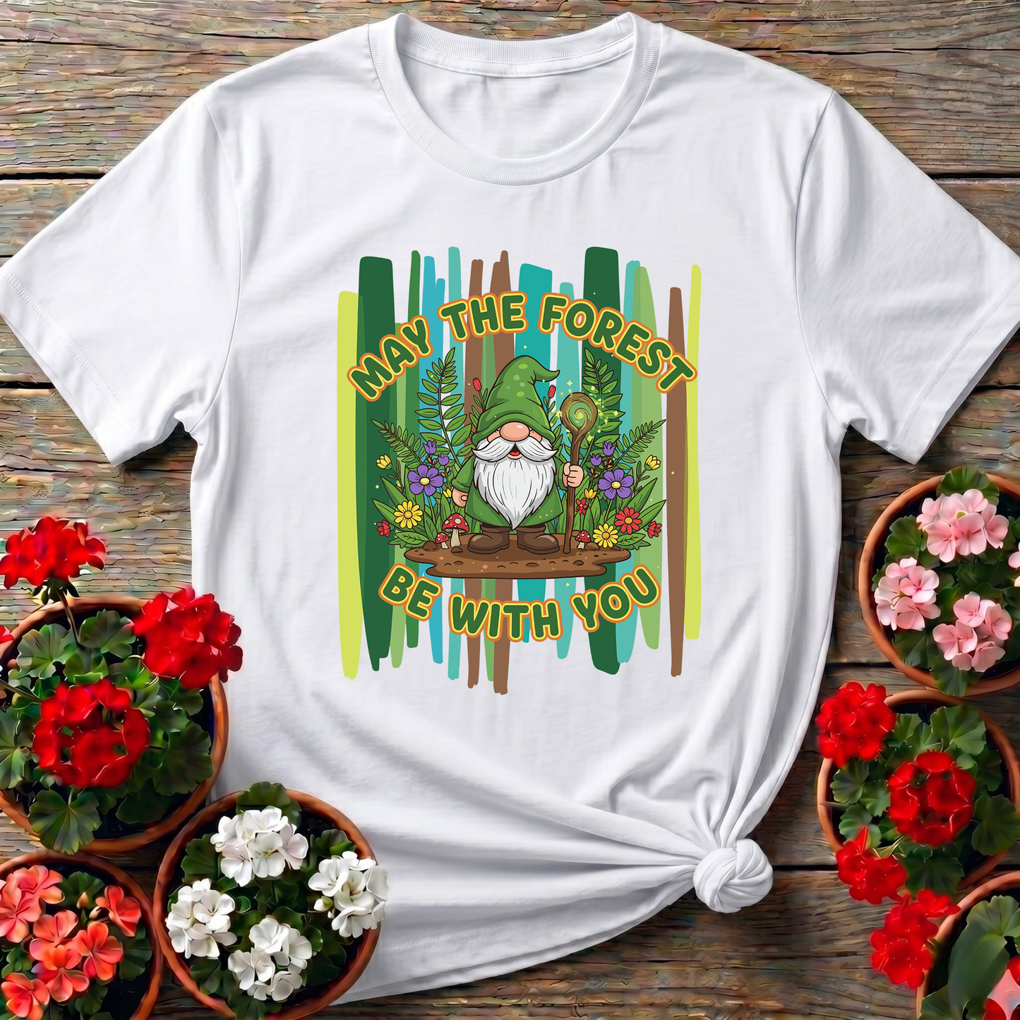 May The Forest Be With You Magical Gnome T-shirt