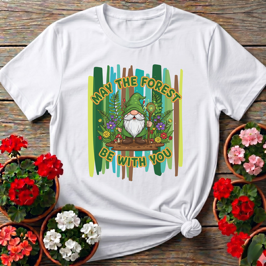 May The Forest Be With You Magical Gnome T-shirt