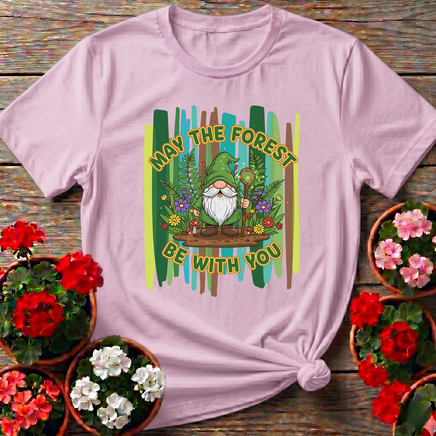 May The Forest Be With You Magical Gnome T-shirt