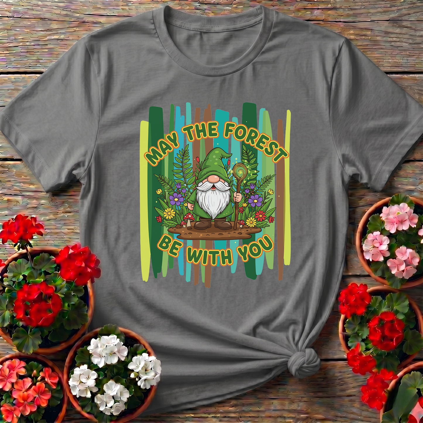 May The Forest Be With You Magical Gnome T-shirt