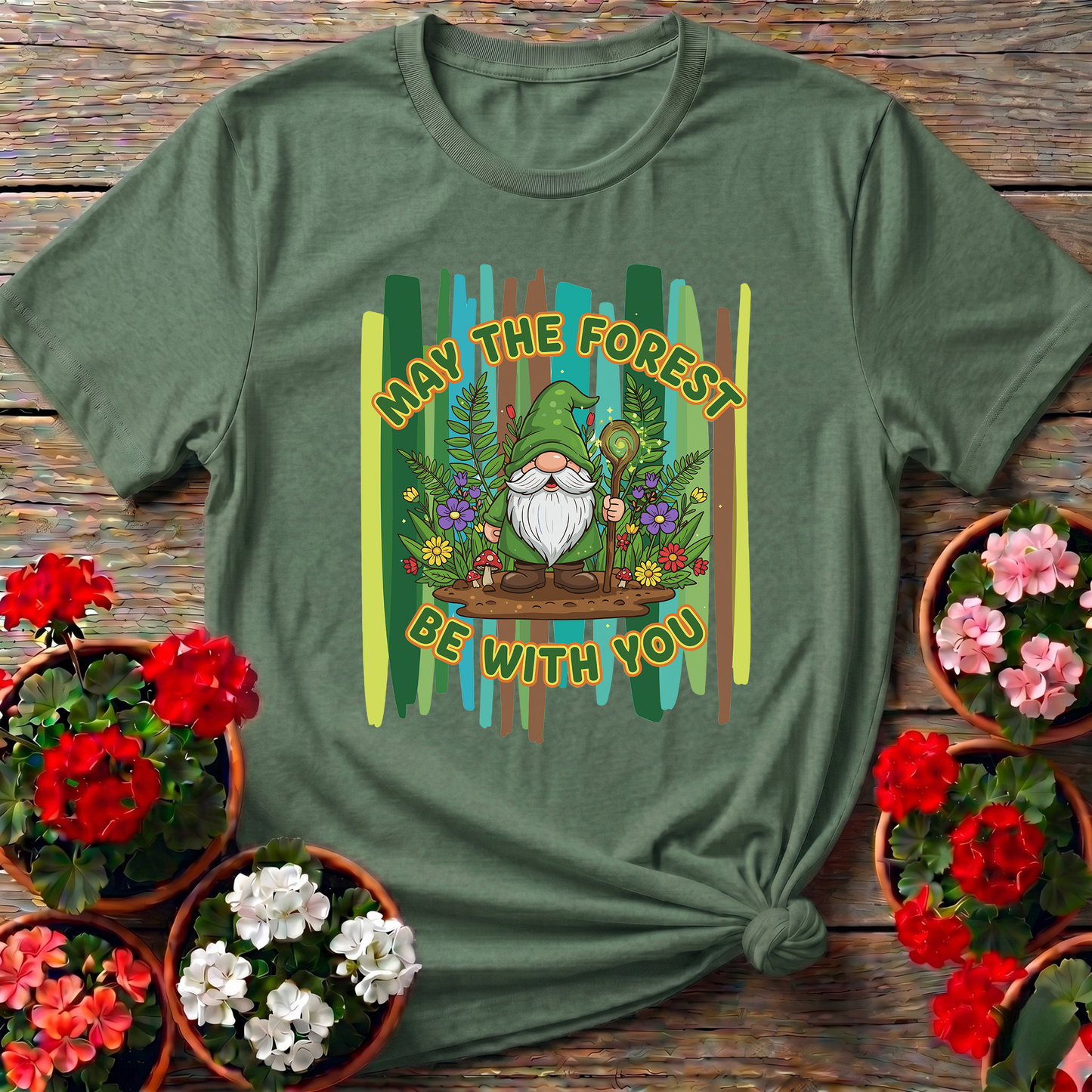 May The Forest Be With You Magical Gnome T-shirt