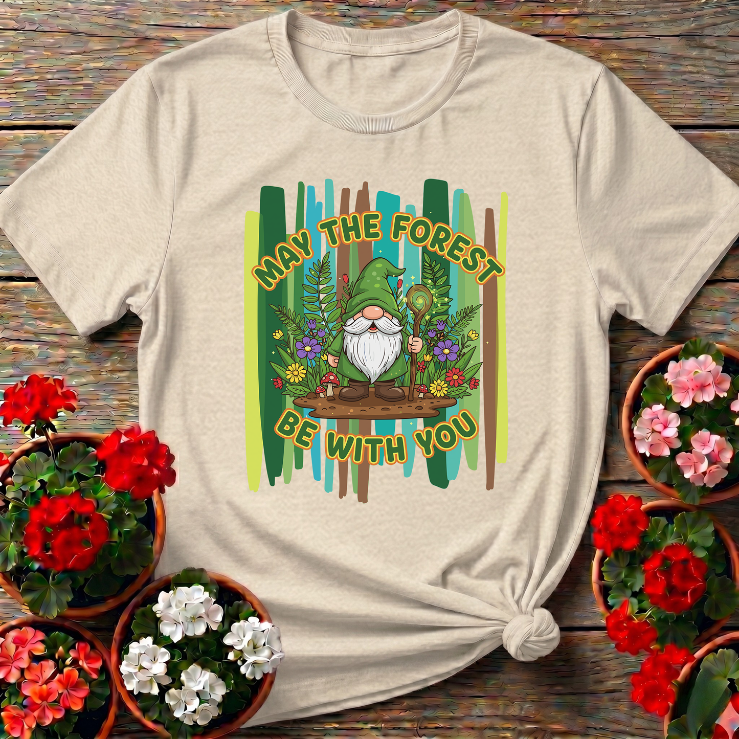 May The Forest Be With You Magical Gnome T-shirt