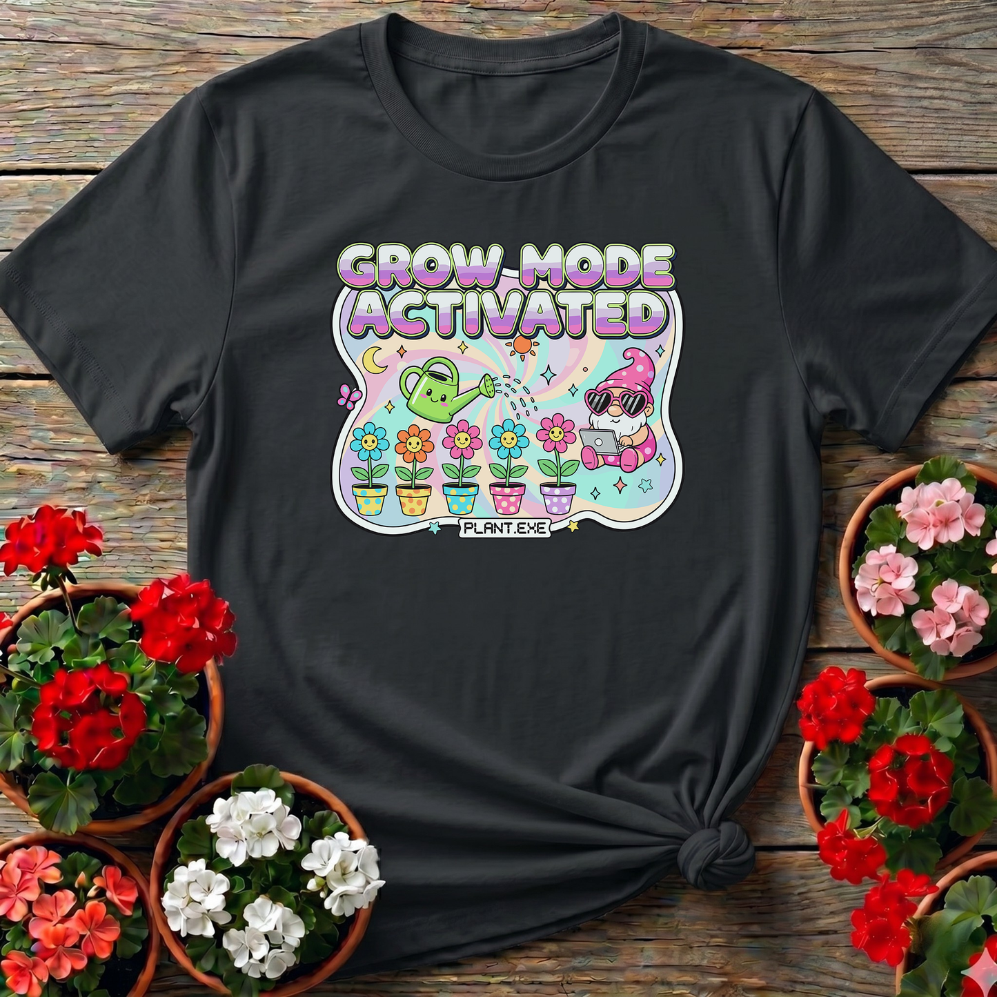 Grow Mode Activated Retro Y2K Kawaii Tee