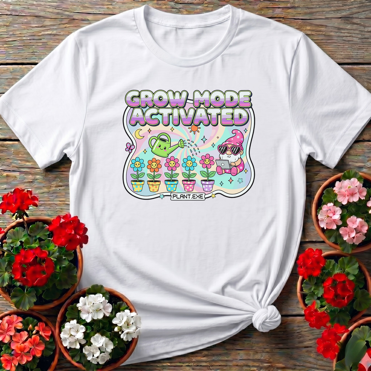 Grow Mode Activated Retro Y2K Kawaii Tee