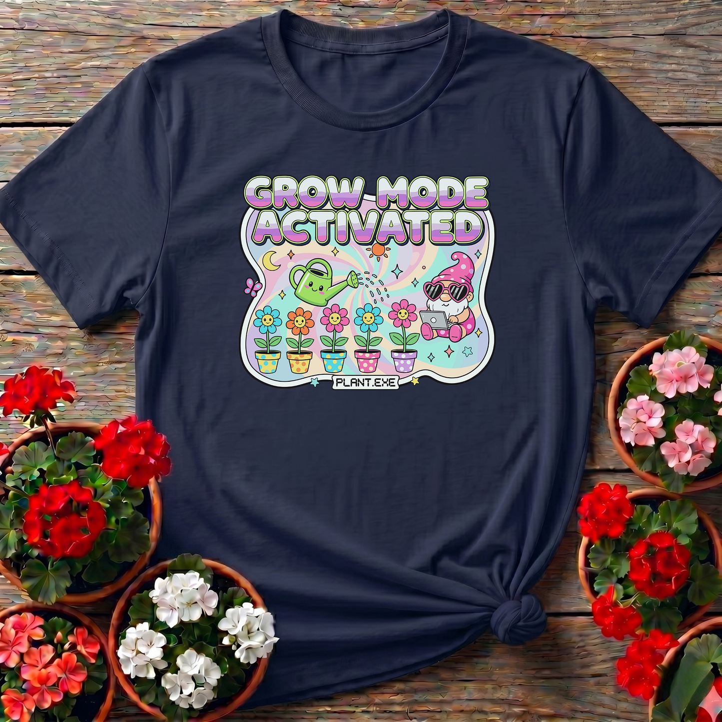 Grow Mode Activated Retro Y2K Kawaii Tee