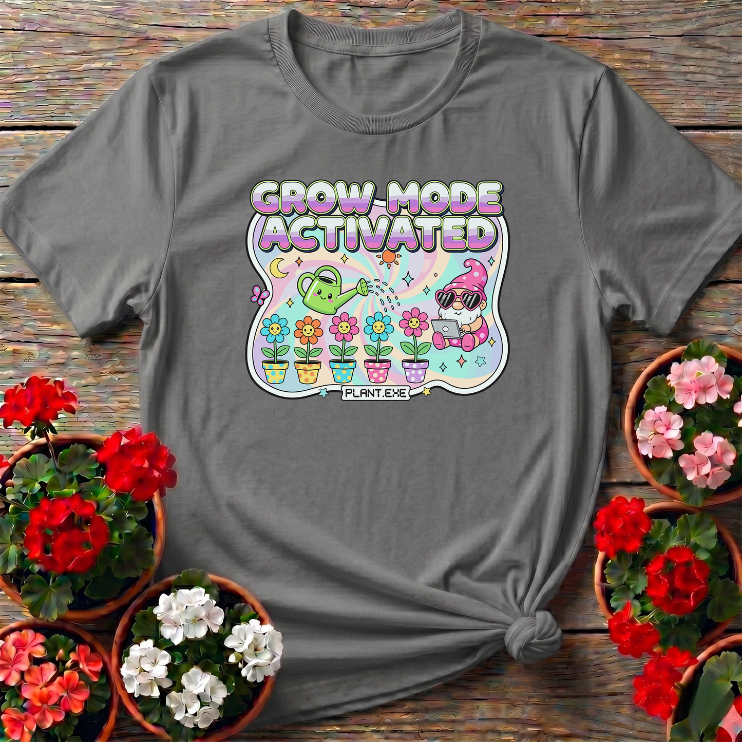 Grow Mode Activated Retro Y2K Kawaii Tee