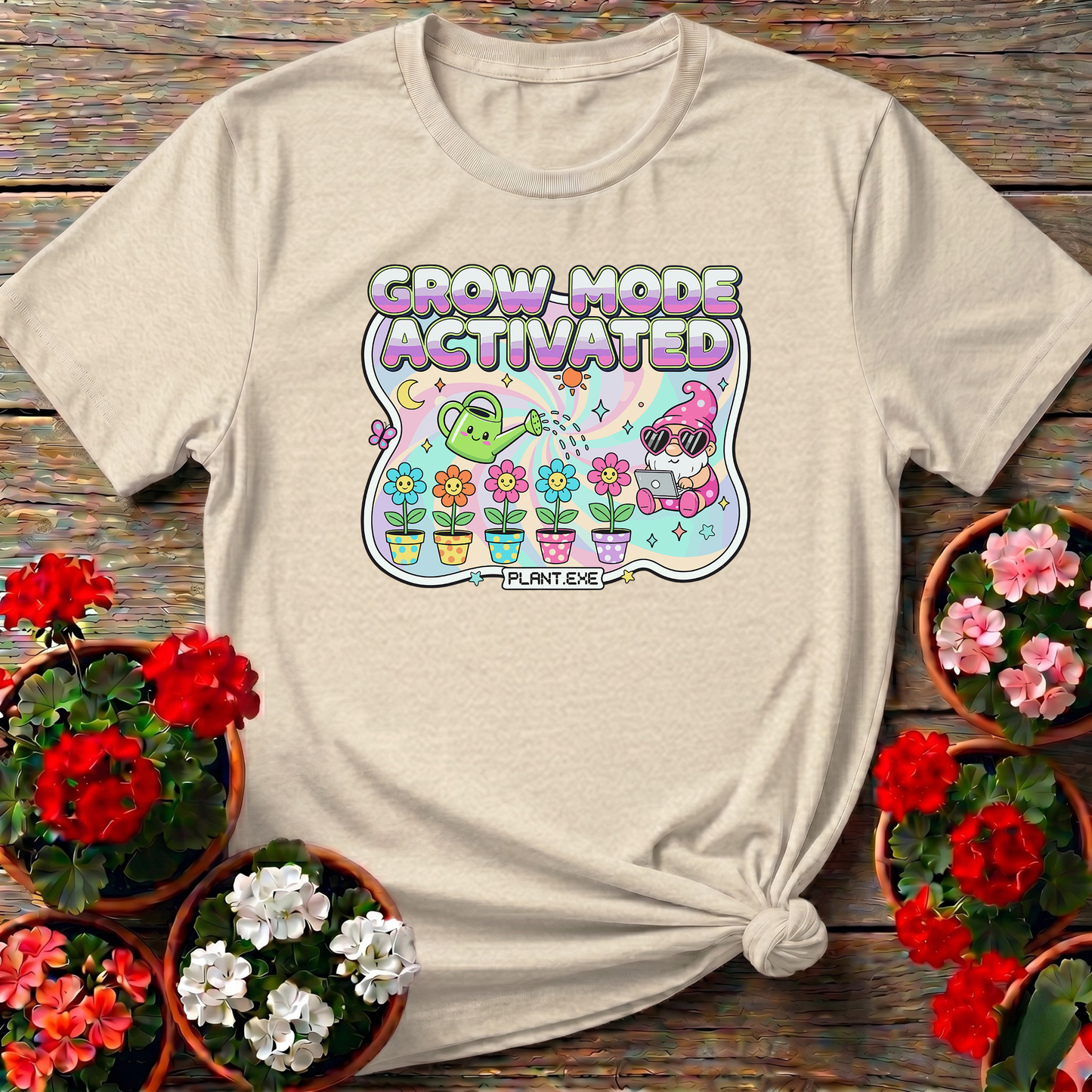 Grow Mode Activated Retro Y2K Kawaii Tee