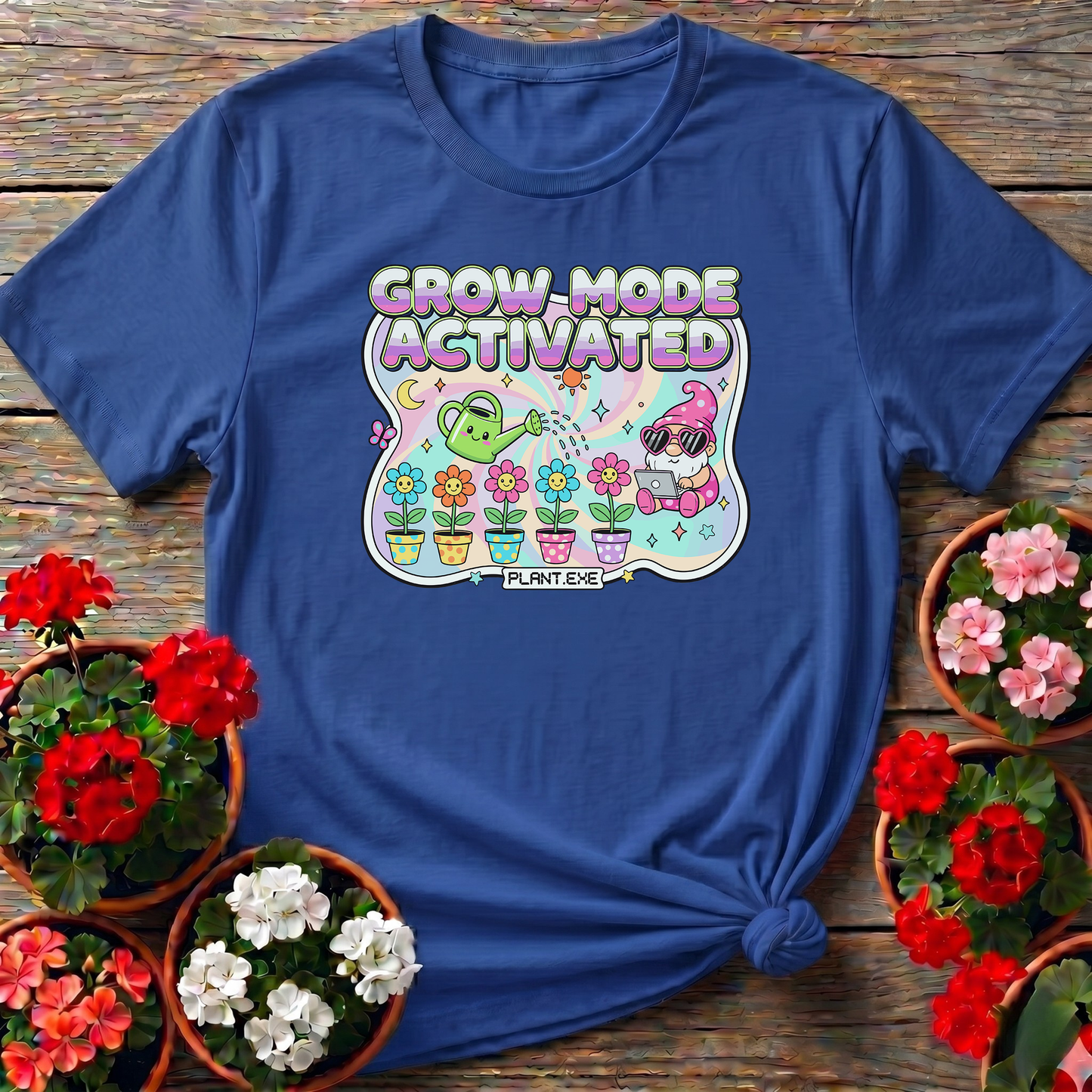 Grow Mode Activated Retro Y2K Kawaii Tee