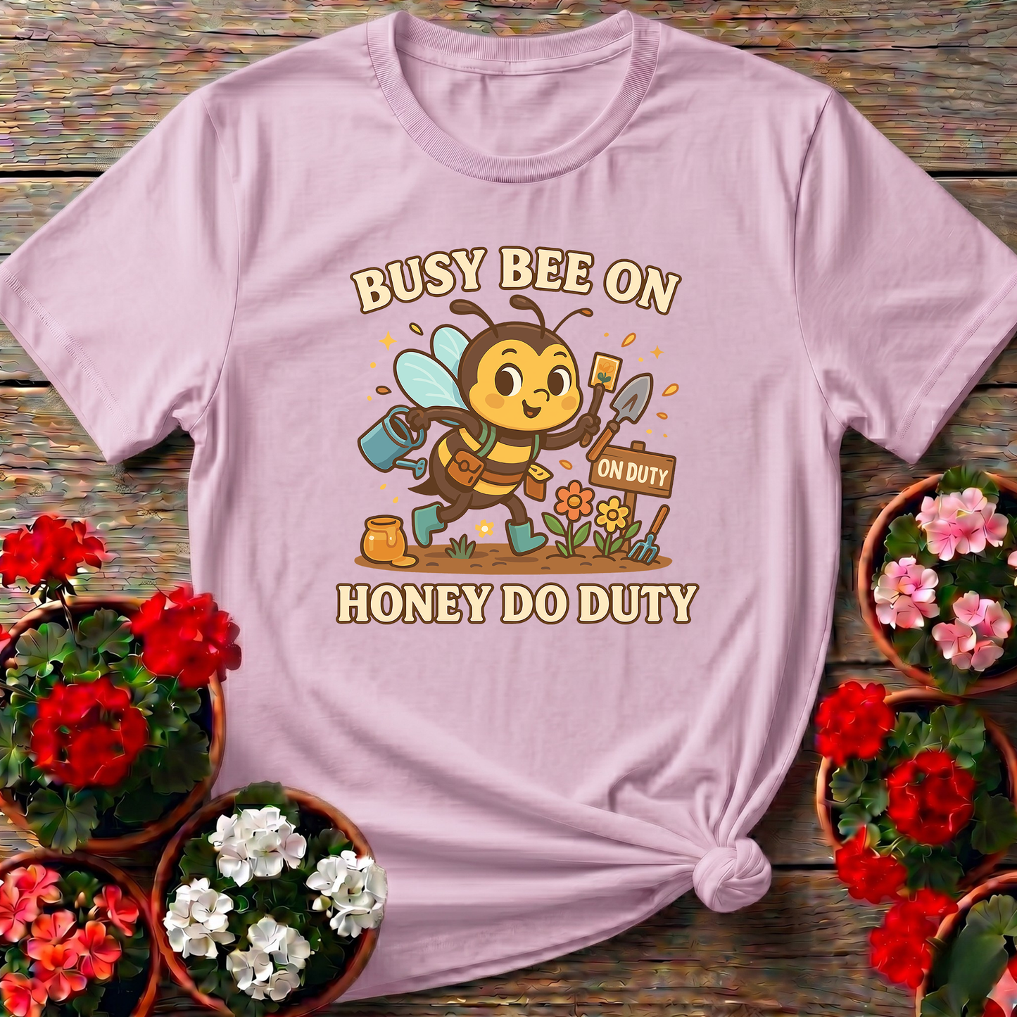 Busy Bee On Honey Do Duty Whimsical Garden Apparel