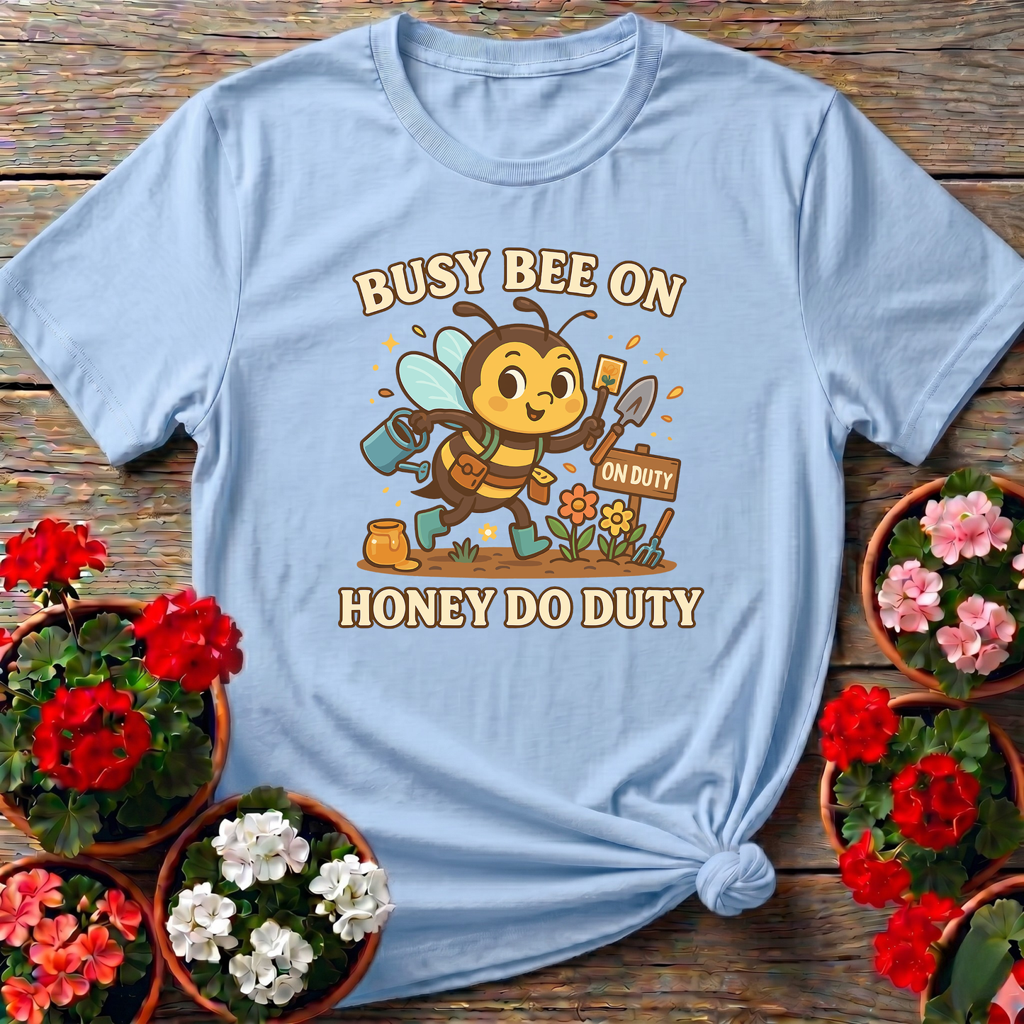 Busy Bee On Honey Do Duty Whimsical Garden Apparel