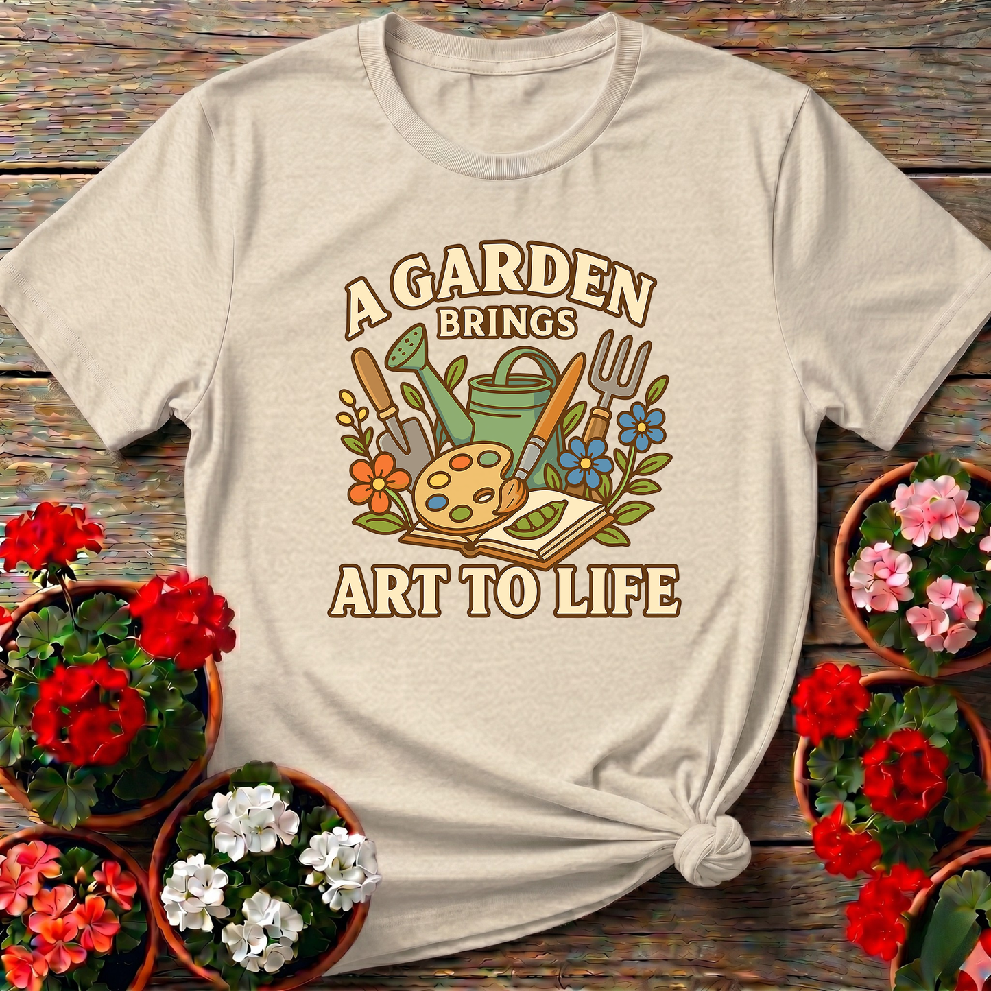 A Garden Brings Art To Life Colorful Painterly Tee
