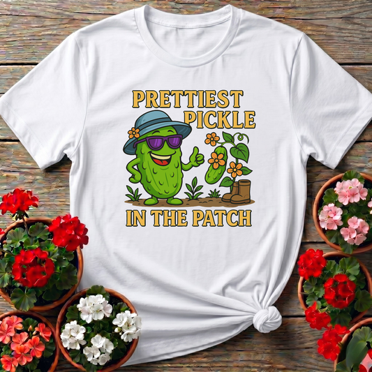 Prettiest Pickle In The Patch Funny Gardening T-shirt