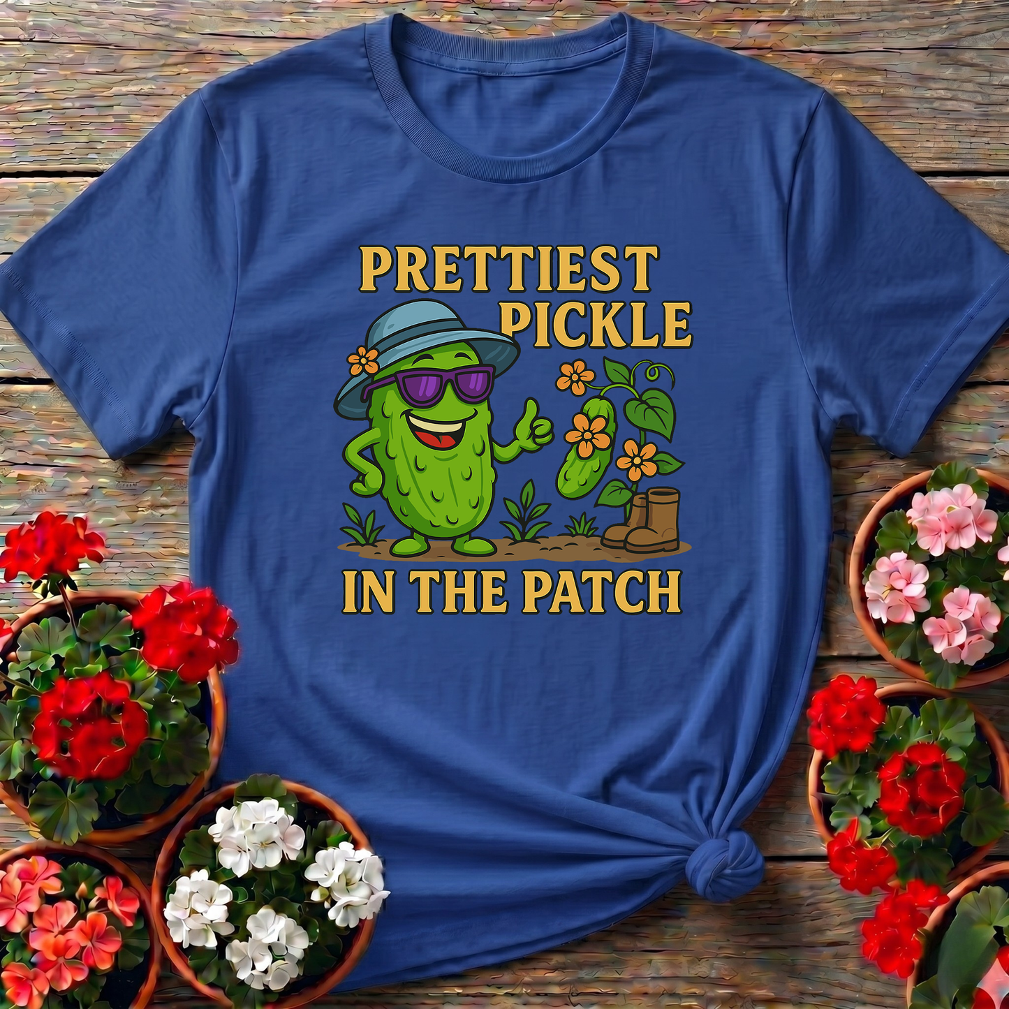 Prettiest Pickle In The Patch Funny Gardening T-shirt