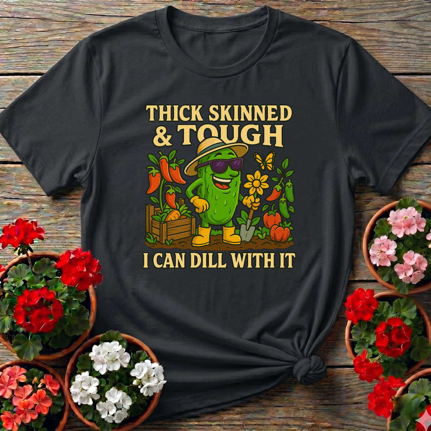 I Can Dill With It Funny Pickle Gardening T-shirt