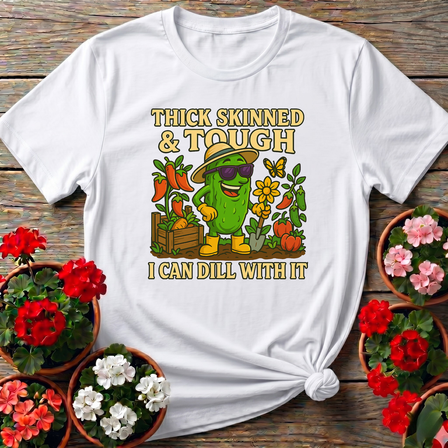 I Can Dill With It Funny Pickle Gardening T-shirt
