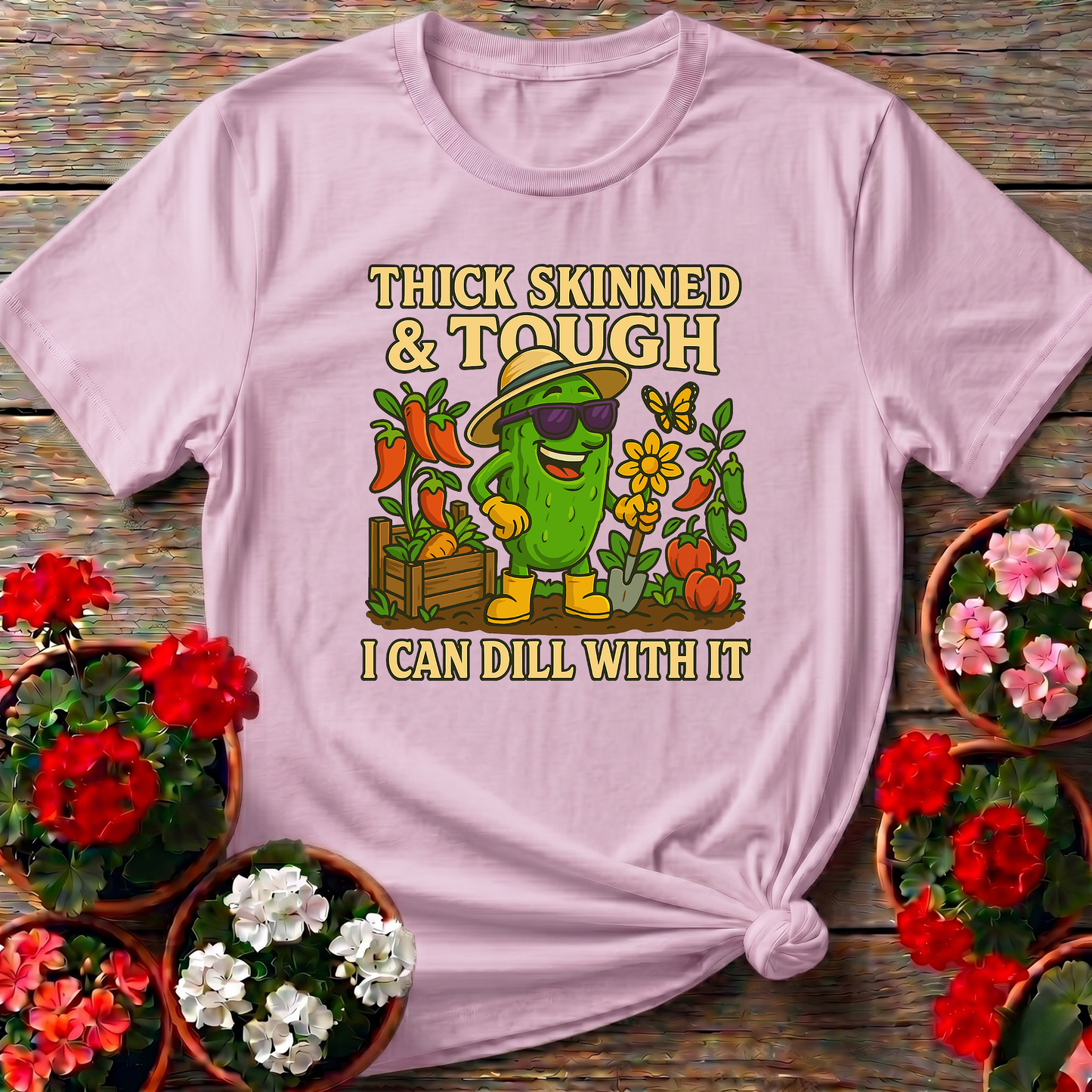 I Can Dill With It Funny Pickle Gardening T-shirt