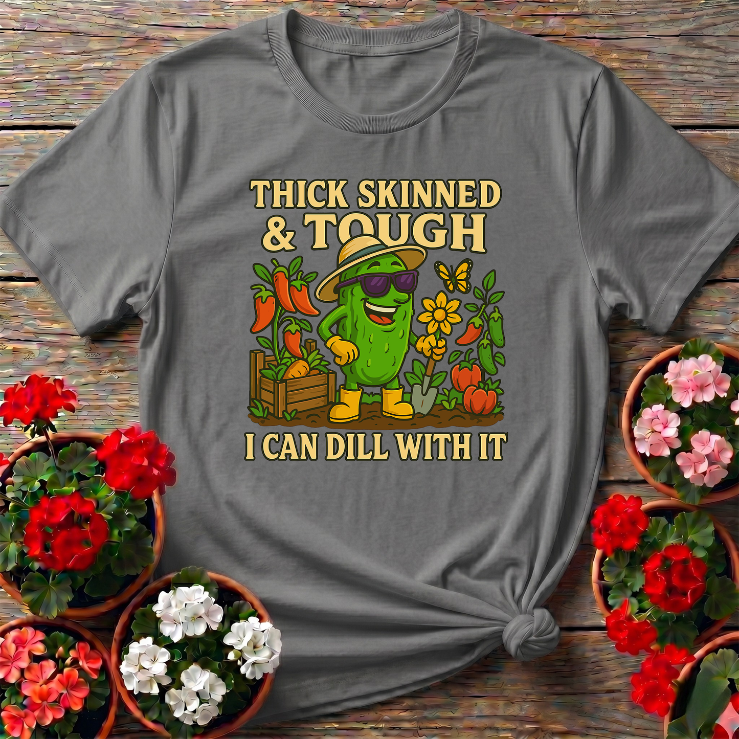 I Can Dill With It Funny Pickle Gardening T-shirt