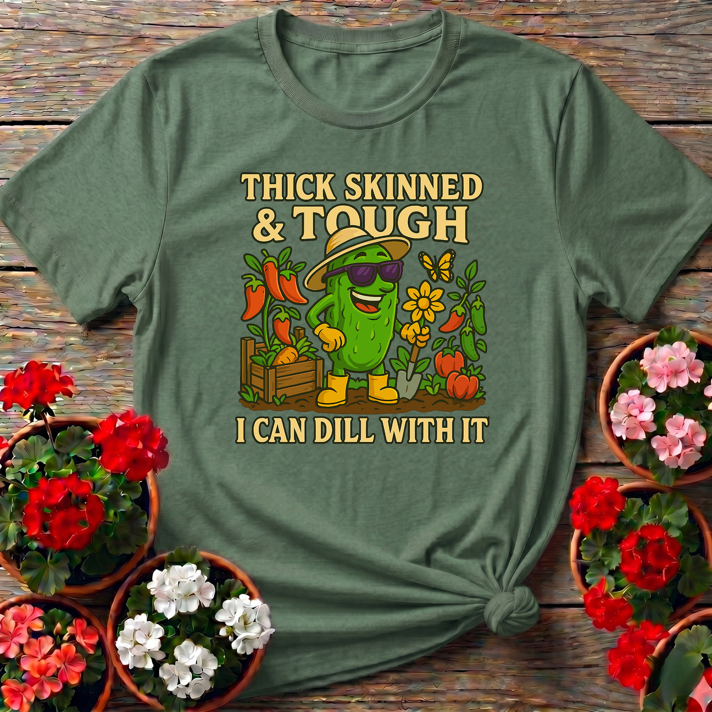 I Can Dill With It Funny Pickle Gardening T-shirt