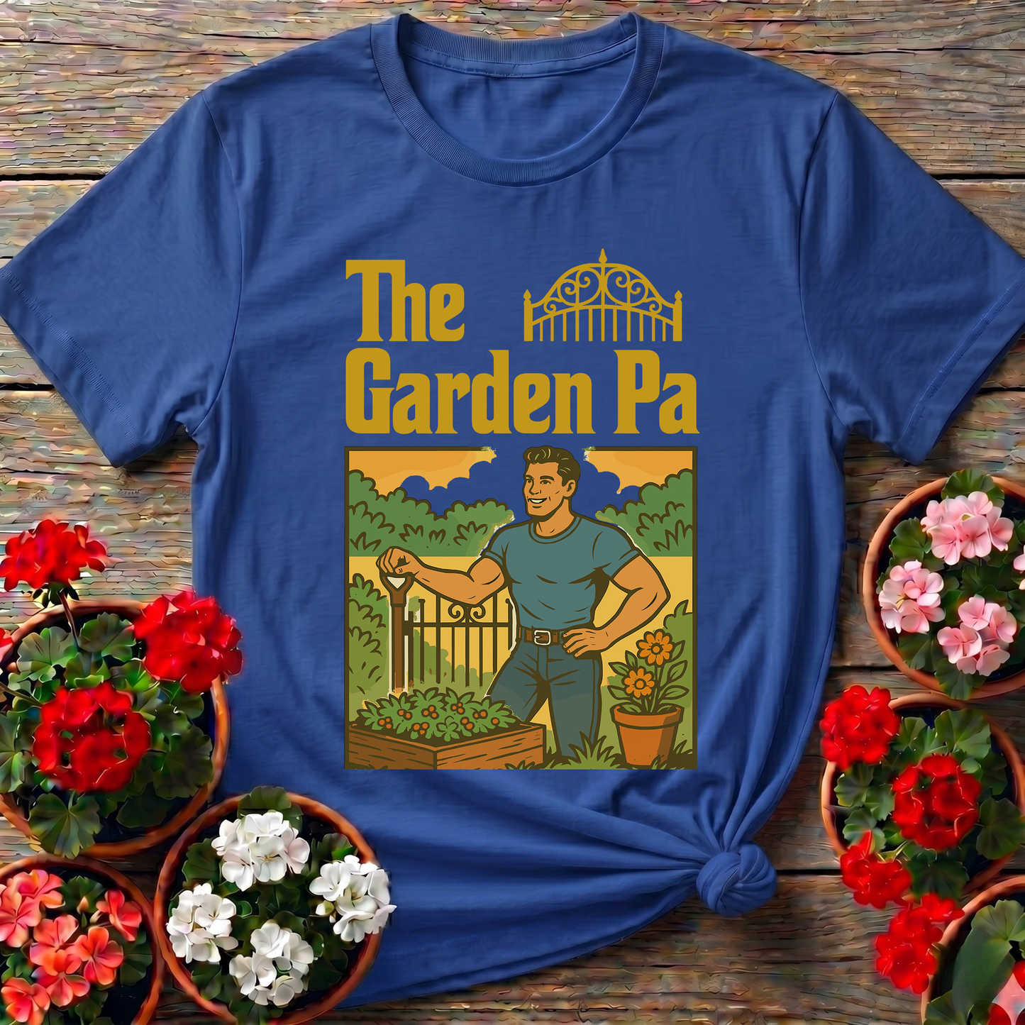 Garden Pa Classic Illustrated Garden Dad T-shirt
