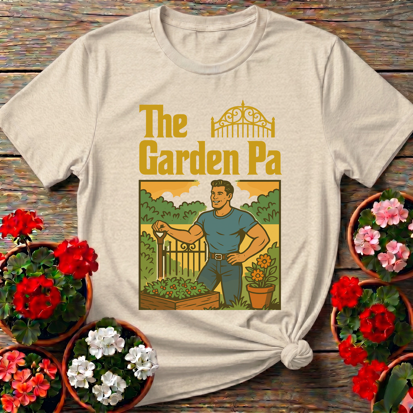Garden Pa Classic Illustrated Garden Dad T-shirt