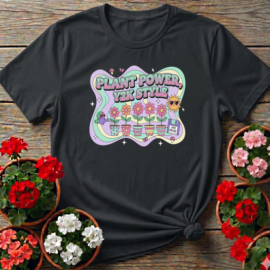 Plant Power Y2K Style Psychedelic Gardening T-shirt
