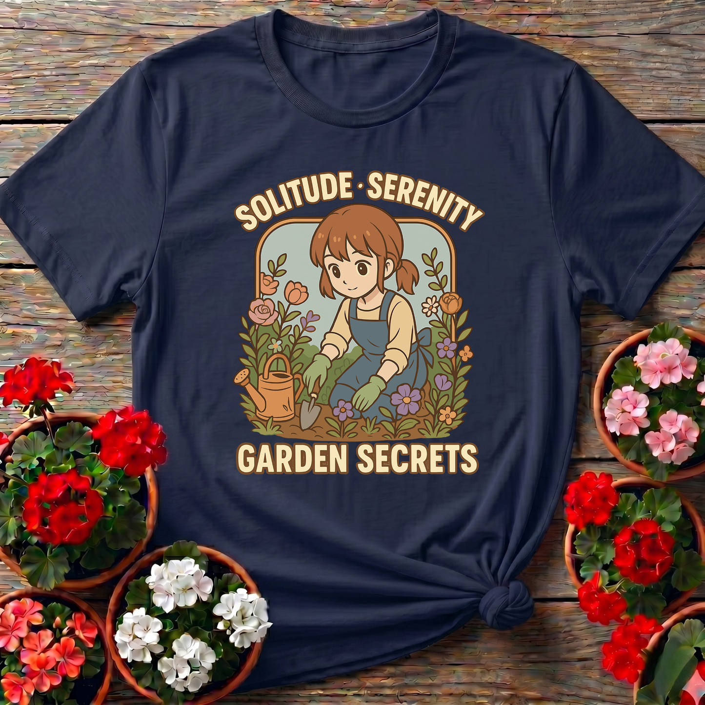 Solitude Serenity Garden Secrets Anime T-shirt