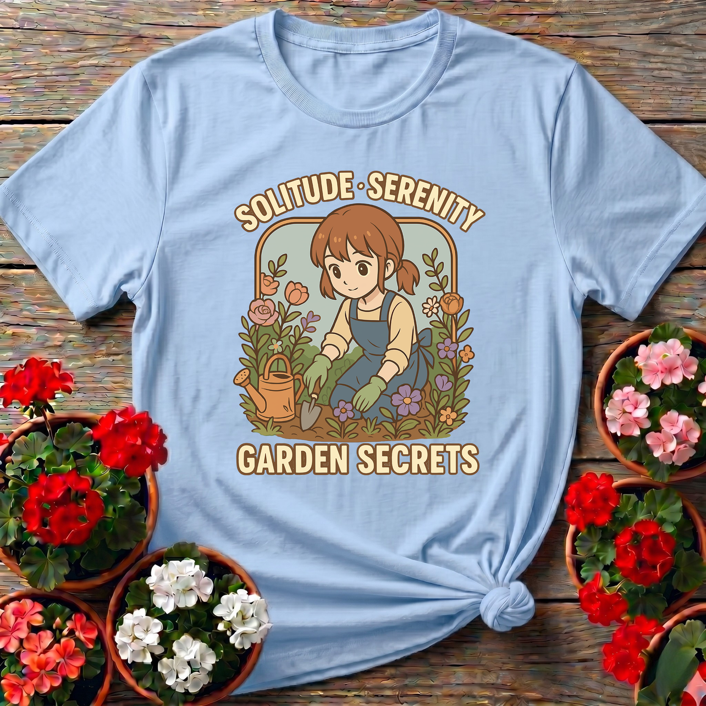 Solitude Serenity Garden Secrets Anime T-shirt