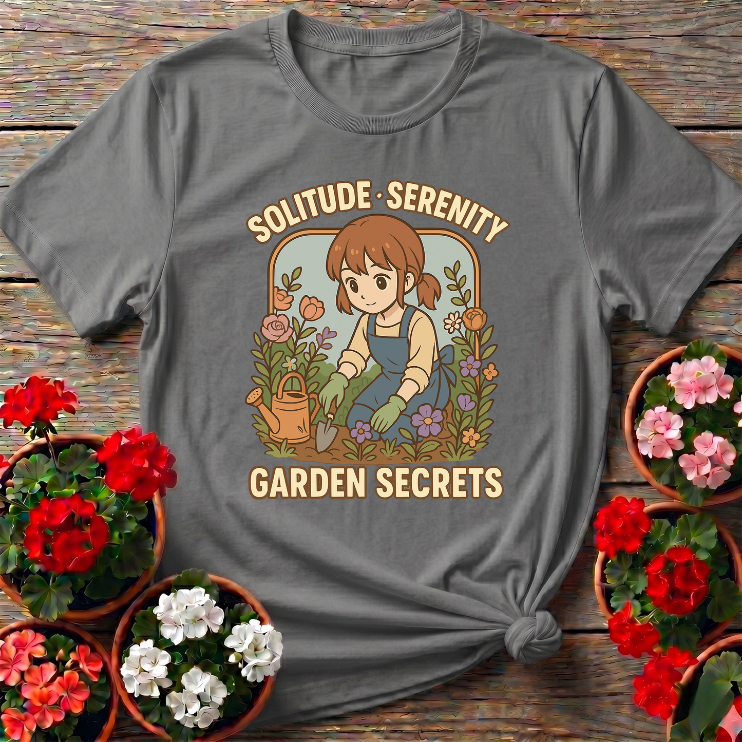 Solitude Serenity Garden Secrets Anime T-shirt