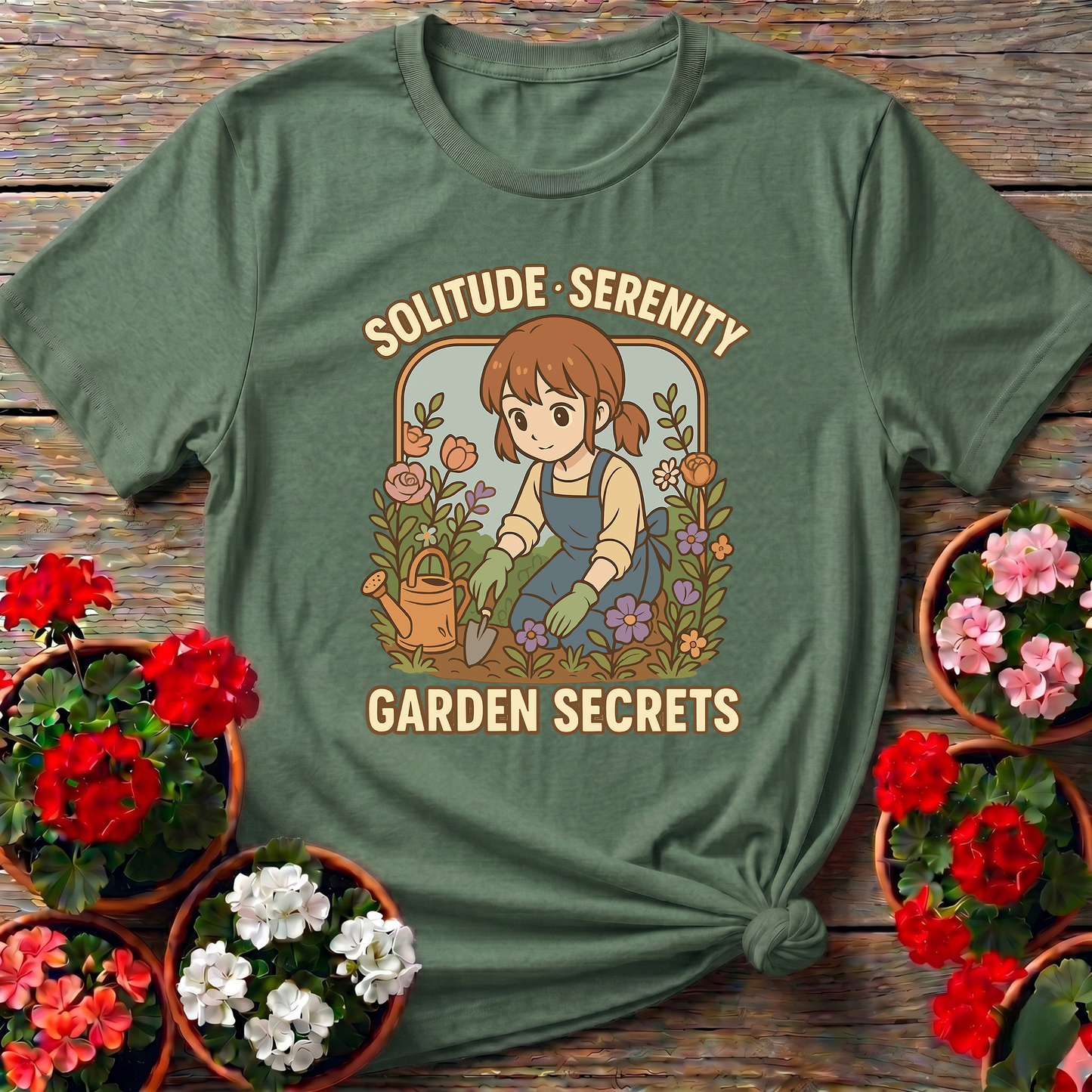 Solitude Serenity Garden Secrets Anime T-shirt