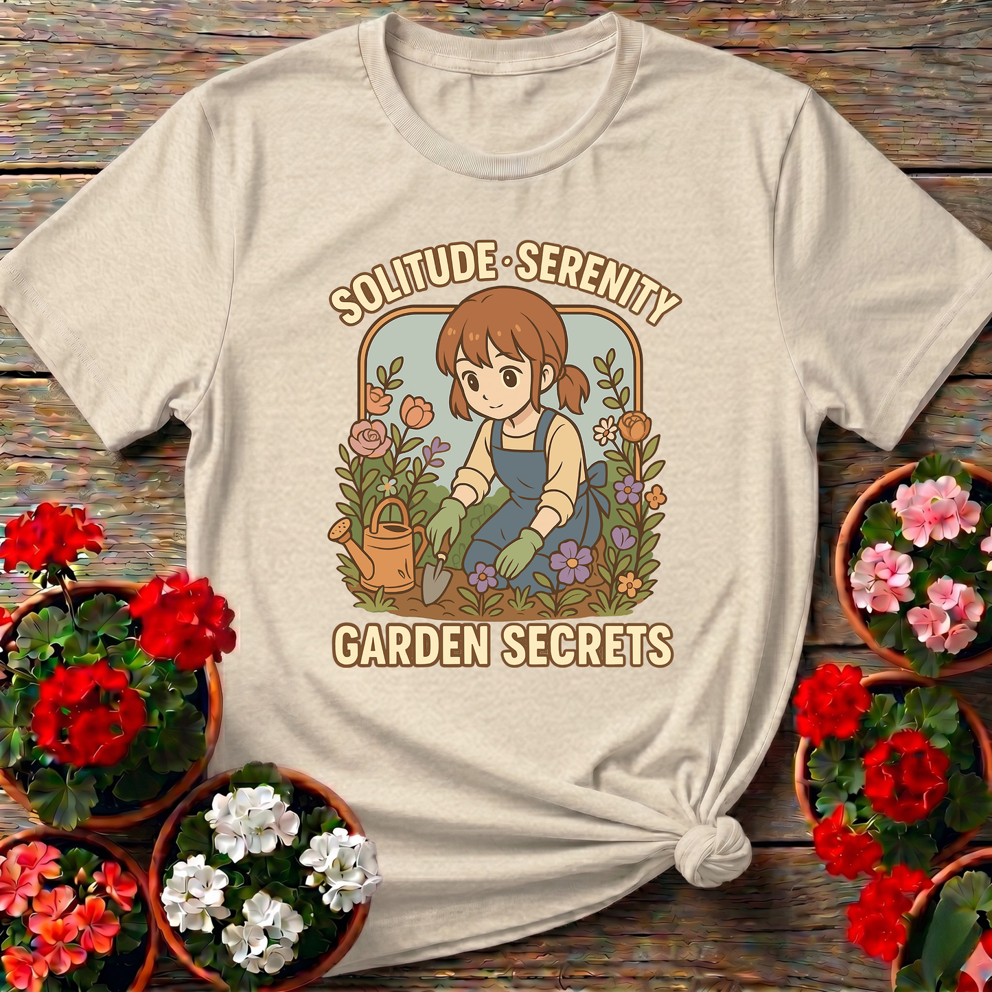 Solitude Serenity Garden Secrets Anime T-shirt