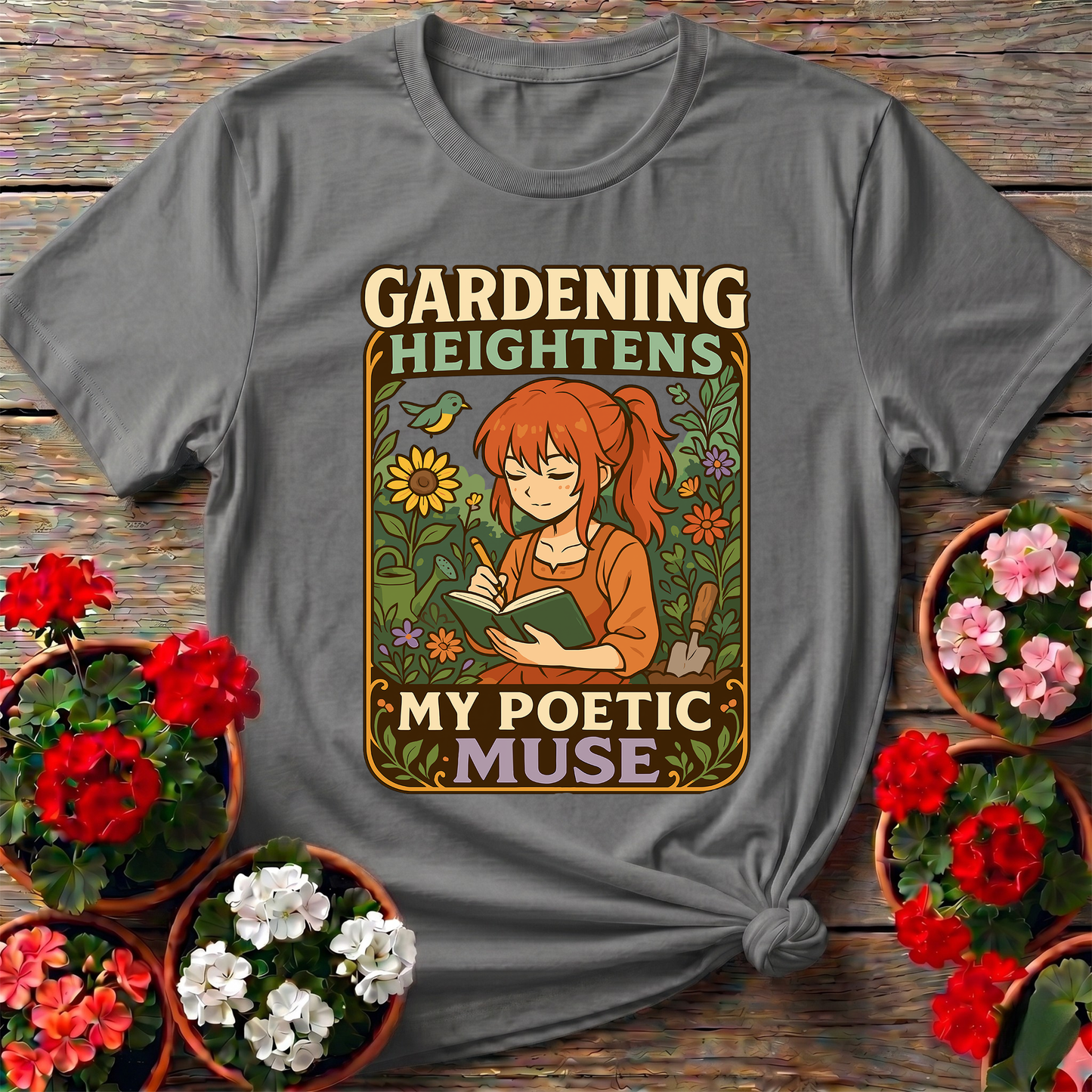 Gardening Heightens My Poetic Muse Kawaii Tee