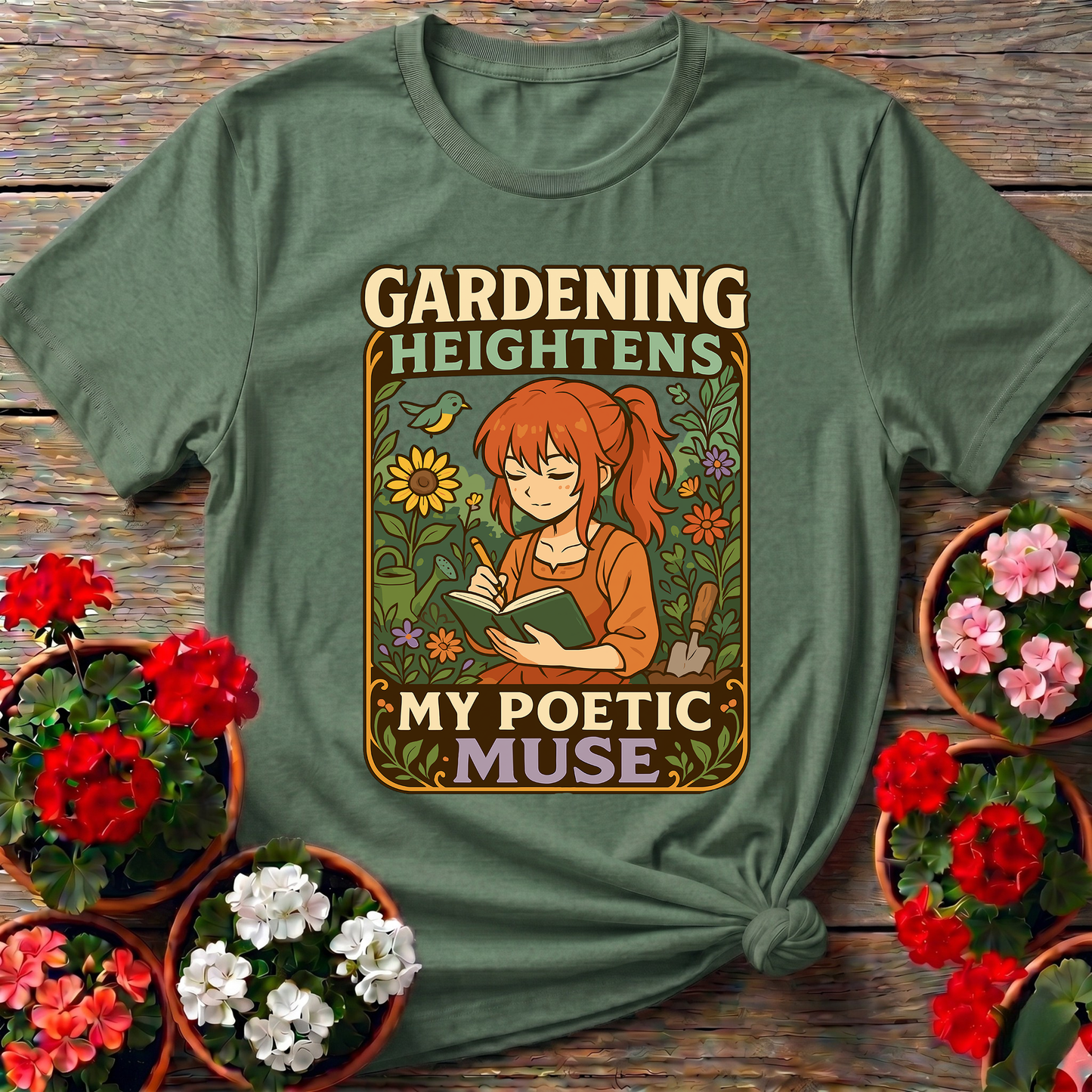 Gardening Heightens My Poetic Muse Kawaii Tee