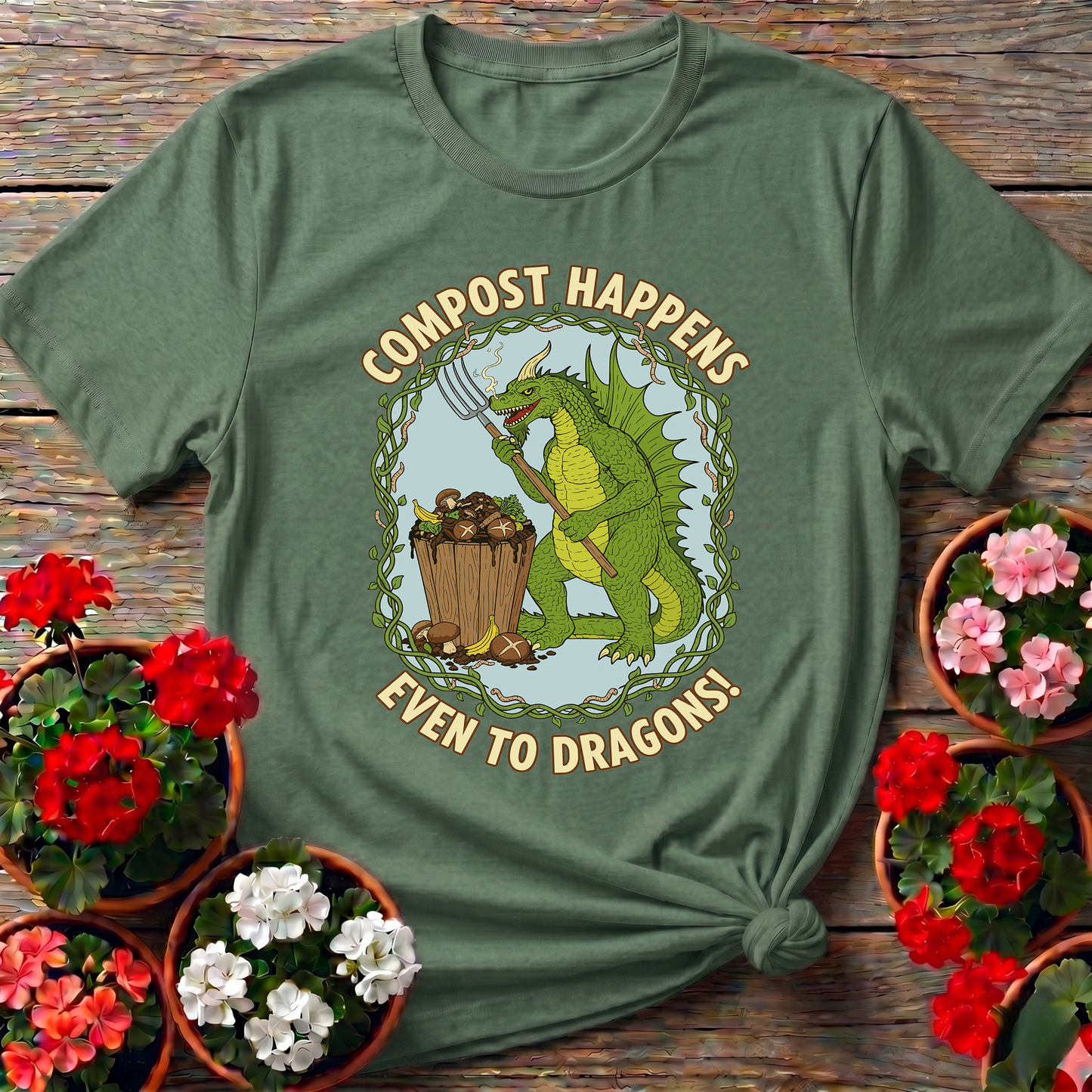 Compost Happens Even To Dragons Green Dragon Tee
