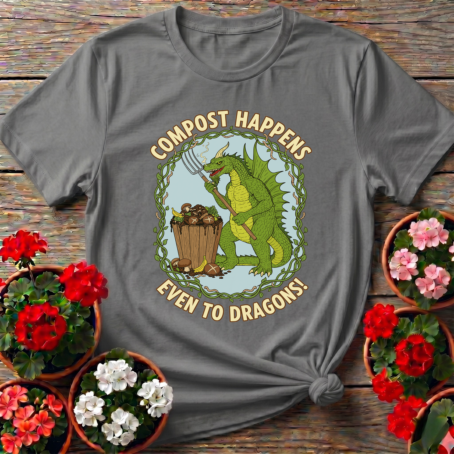 Compost Happens Even To Dragons Green Dragon Tee