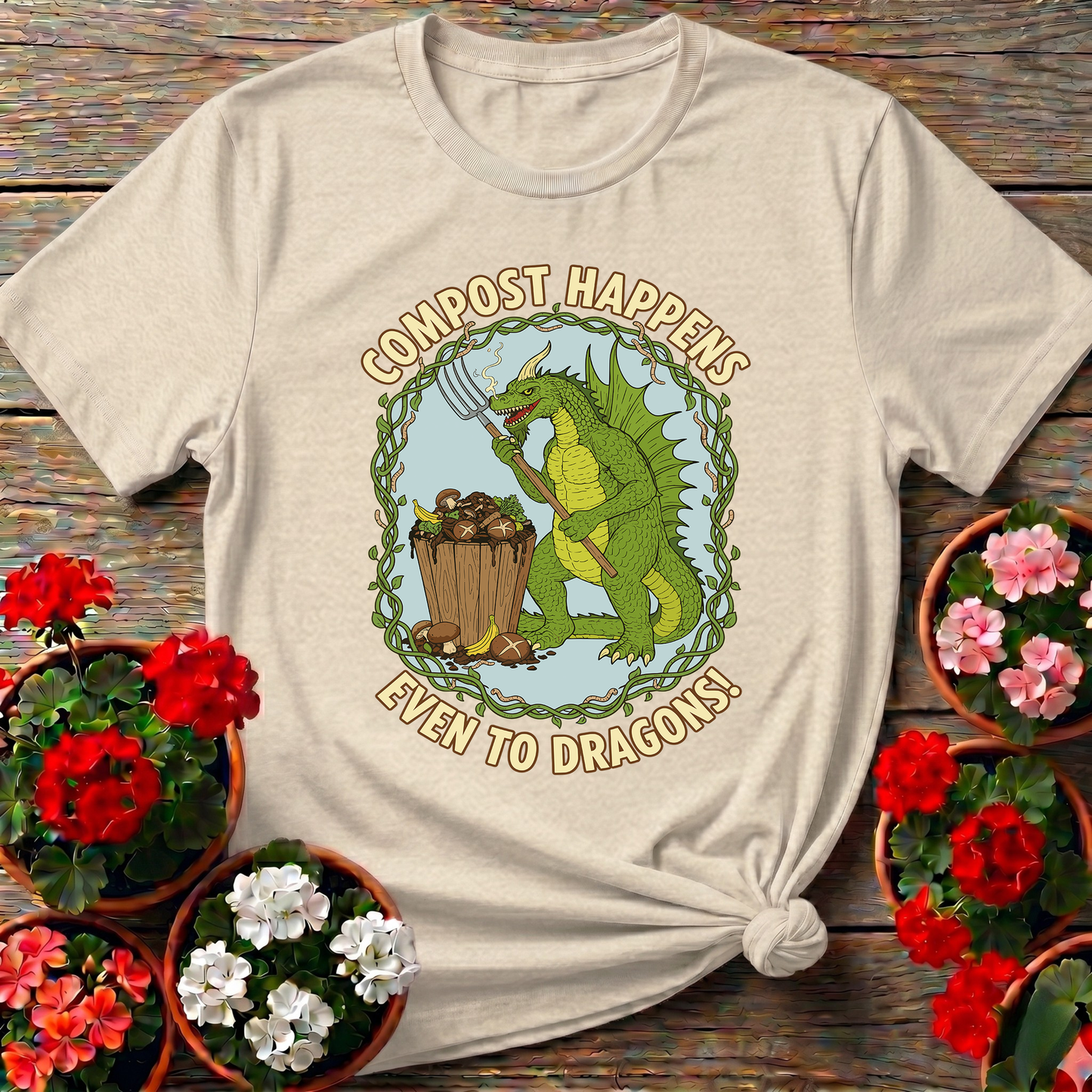 Compost Happens Even To Dragons Green Dragon Tee