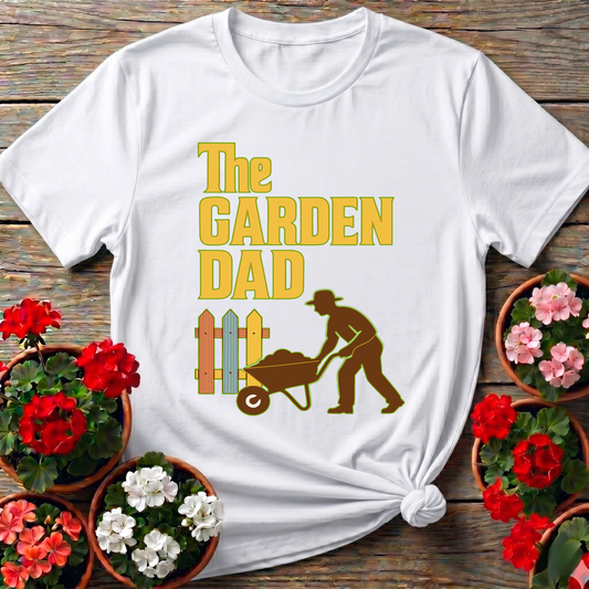 The Garden Dad Retro Silhouette Landscaping T-shirt