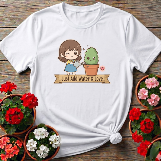 Just Add Water and Love Kawaii Chibi Gardener Tee