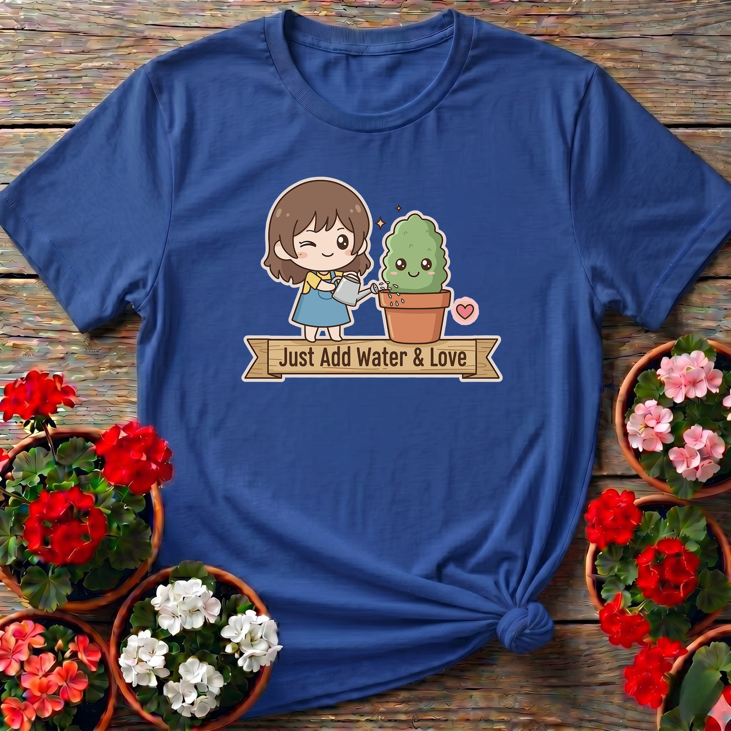 Just Add Water and Love Kawaii Chibi Gardener Tee