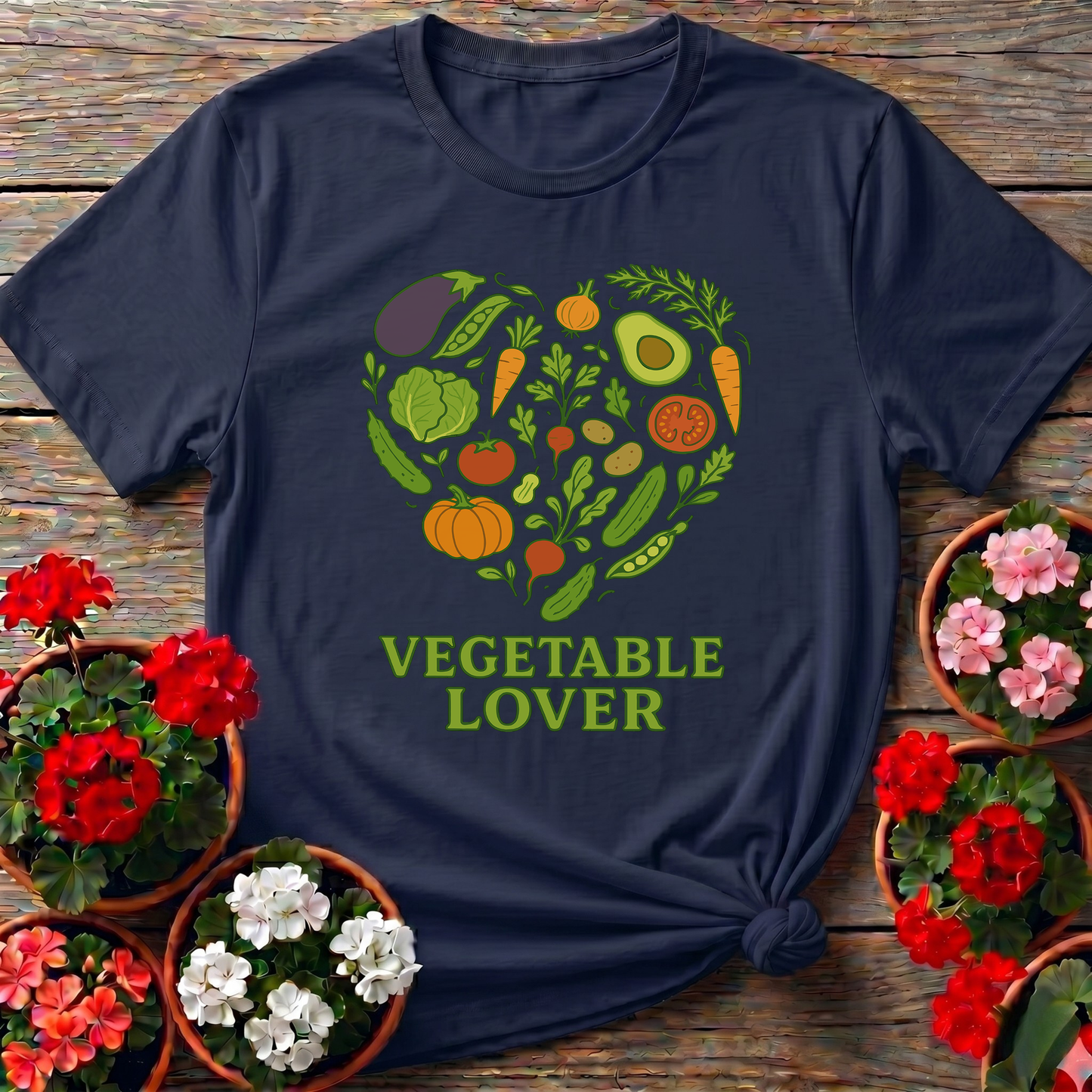 Vegetable Lover Healthy Harvest Garden Heart Tee