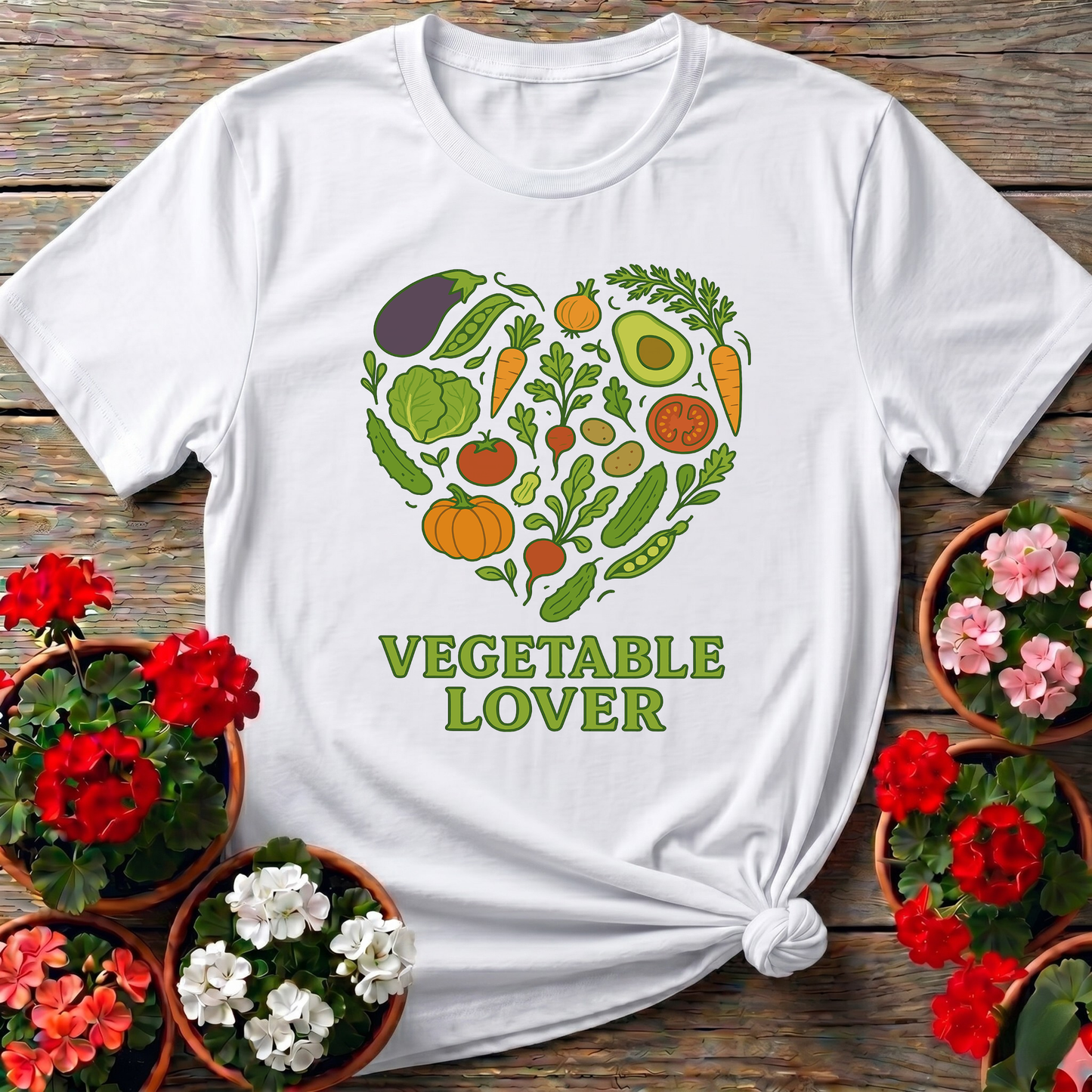 Vegetable Lover Healthy Harvest Garden Heart Tee