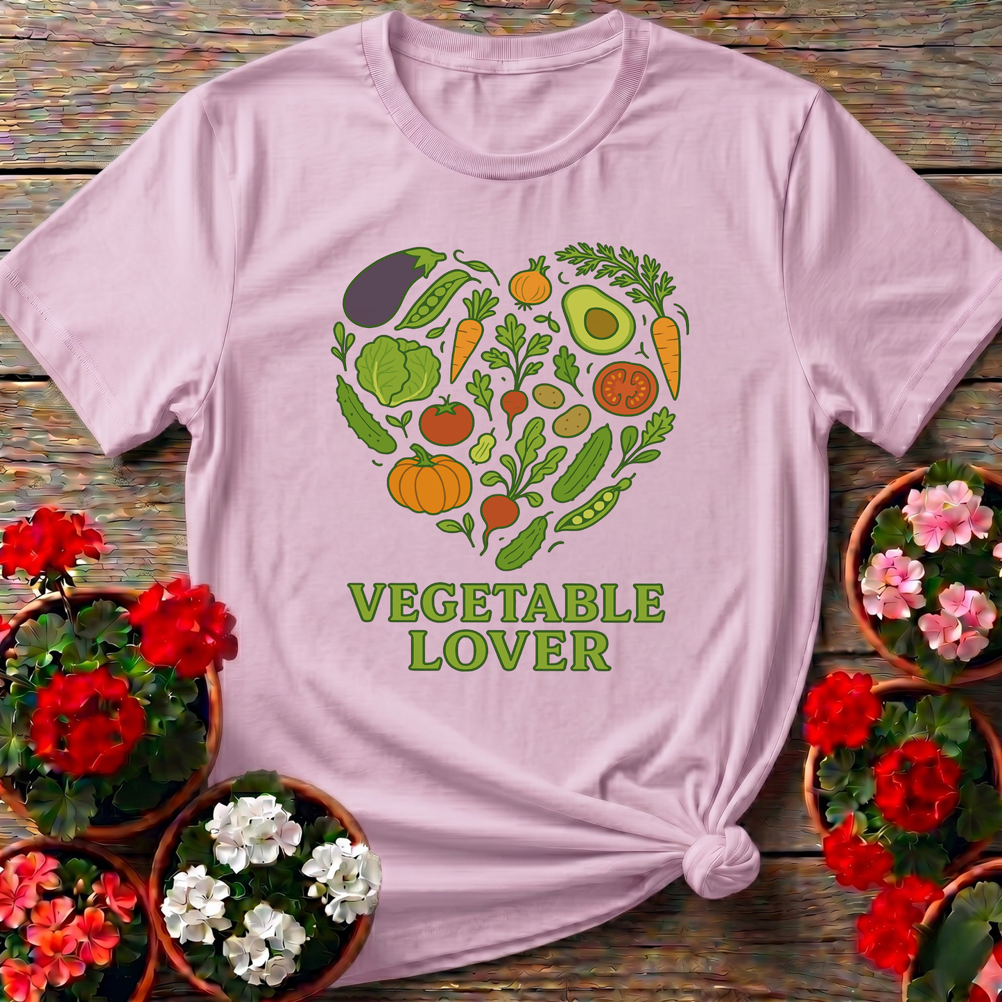 Vegetable Lover Healthy Harvest Garden Heart Tee