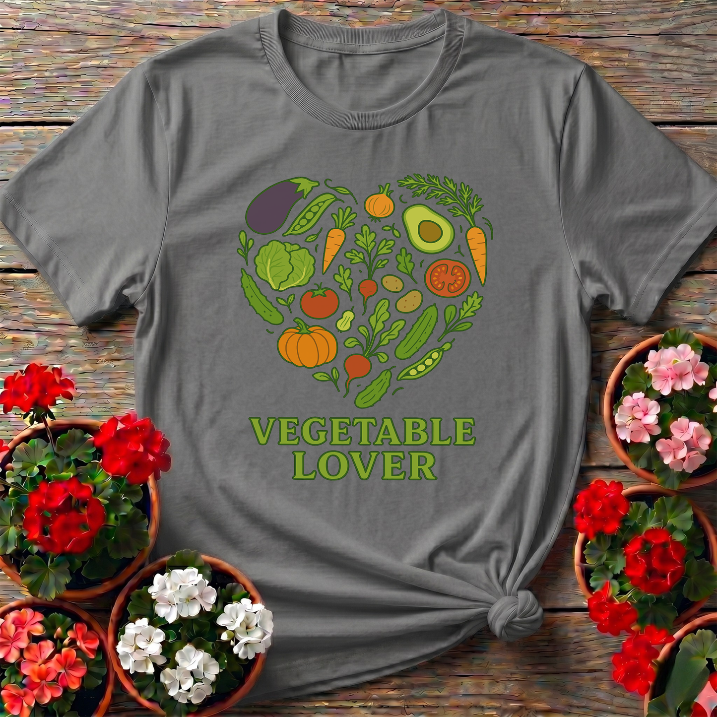 Vegetable Lover Healthy Harvest Garden Heart Tee