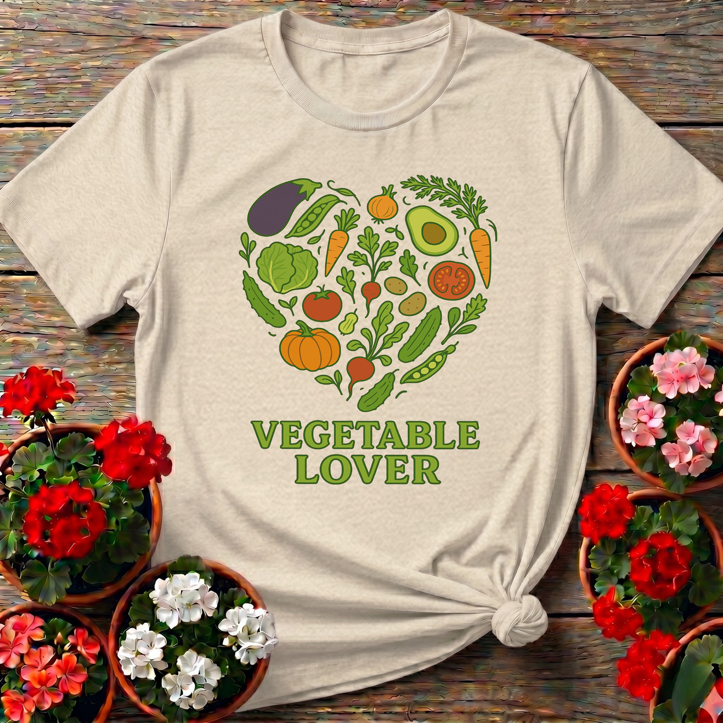 Vegetable Lover Healthy Harvest Garden Heart Tee