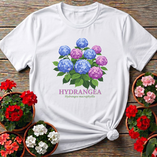 Vintage Hydrangea Macrophylla Botanical T-shirt