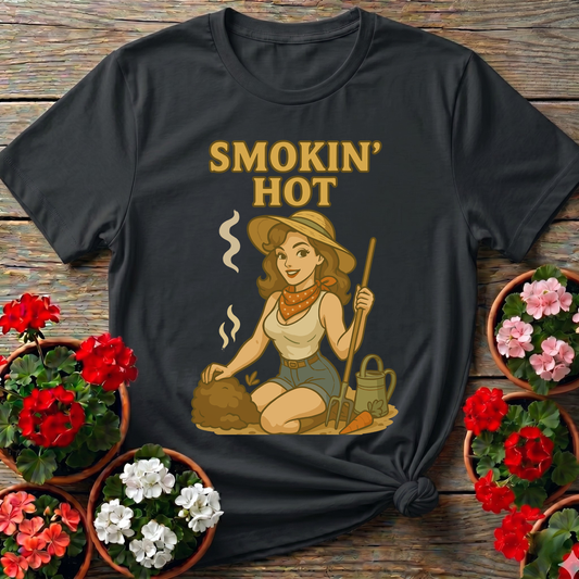 Smokin' Hot Retro Whimsical Composting Pin-Up Tee