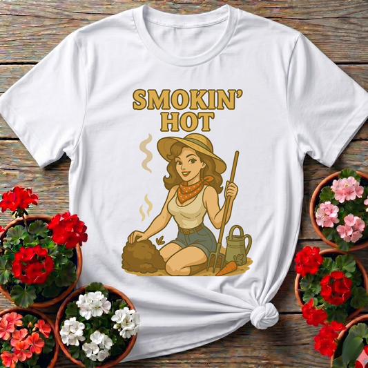 Smokin' Hot Retro Whimsical Composting Pin-Up Tee