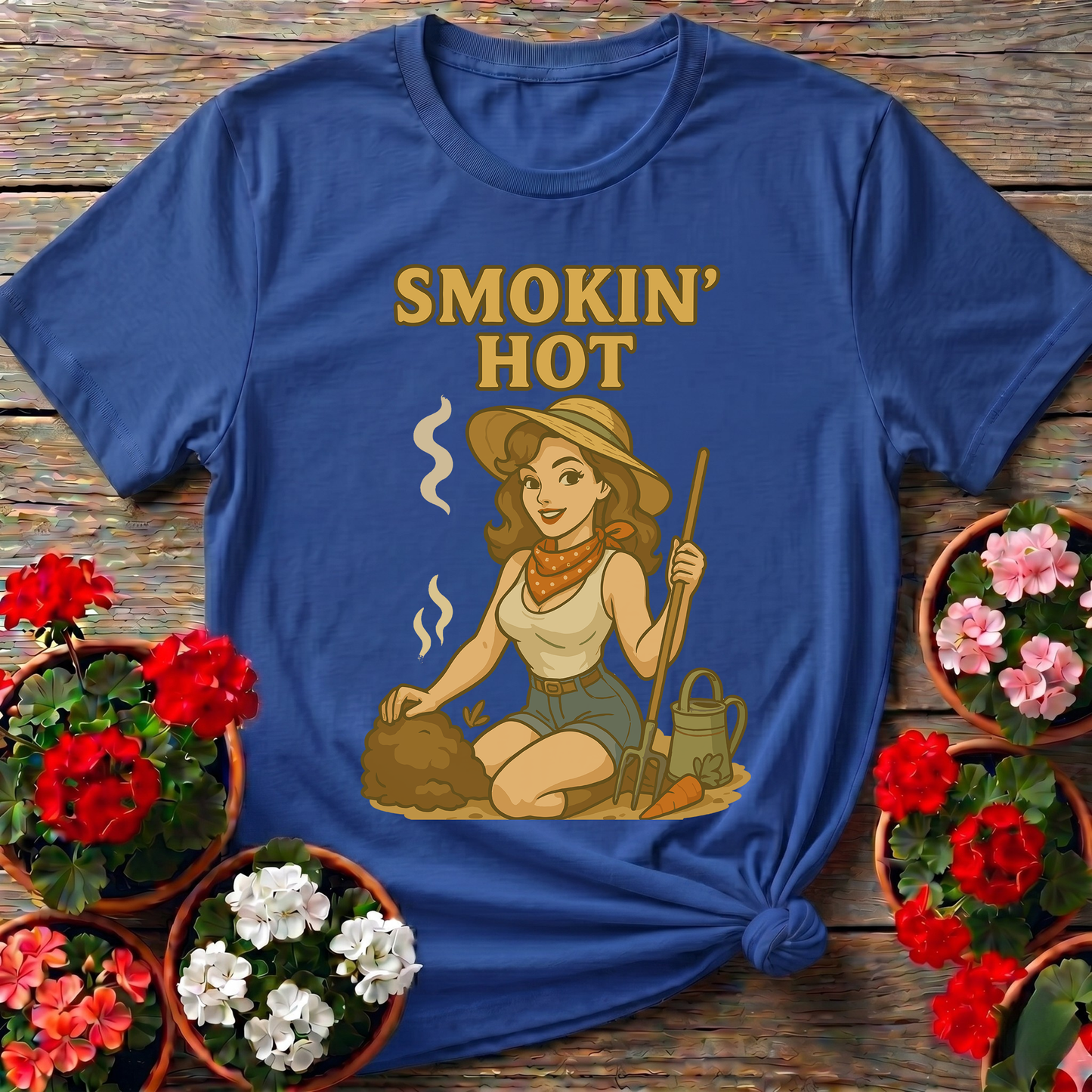 Smokin' Hot Retro Whimsical Composting Pin-Up Tee